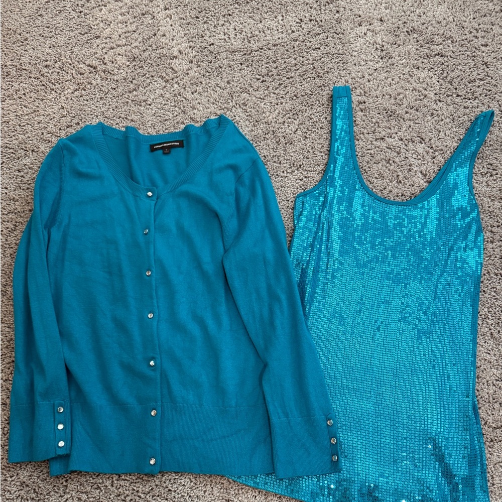 WOMENS CARDIGAN AND TANK SET